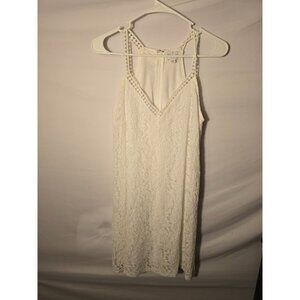 Jun & Ivy White Mini Dress Lace Summer Beach Vibes Womens Junios Size Small S